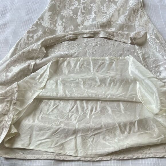 Vintage Jessica Howard Brocade Floral Princess Cut Cream Cocktail Dress - Picture 12 of 14